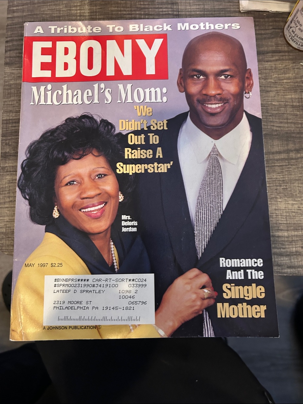 EBONY Magazine May 1997 Cover - Michael’s Mom (Purple, Red, Yellow)